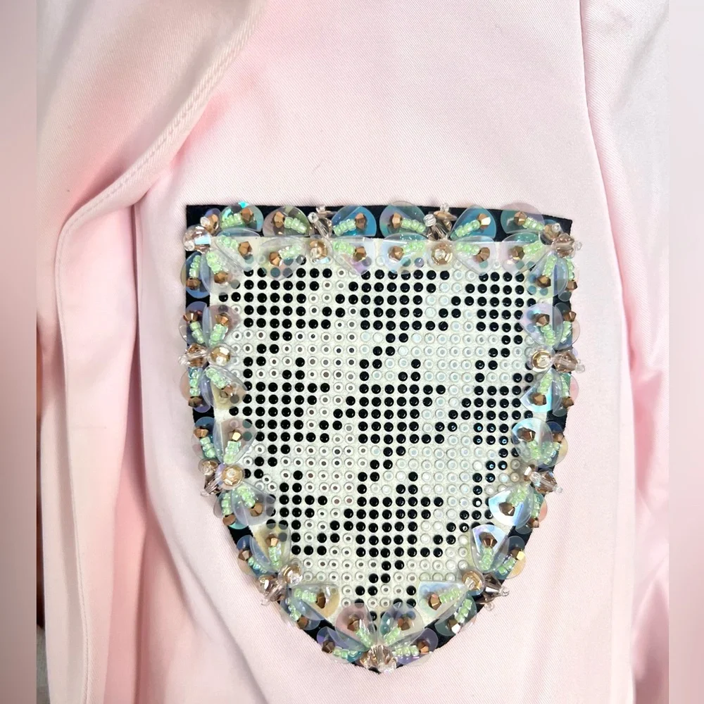 NWT Authentic Christian Dior Women's Pink Embellished Pocket Blazer size 4